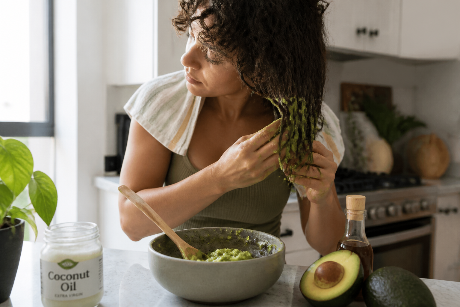 Masque cheveux maison : recettes simples et précautions selon votre type de cheveux